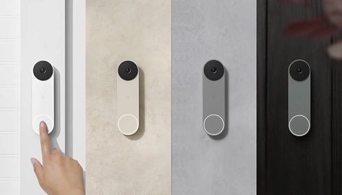 Nest doorbell in four colors